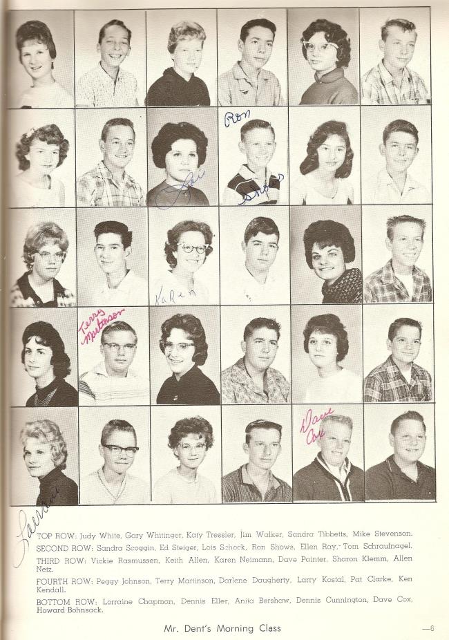 1960-1961 9th Grade, Mr. Dent's AM Class