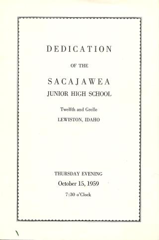 Dedication Program Cover